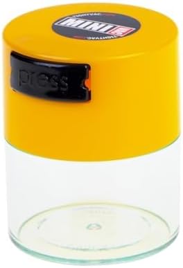 TIGHTPAC MINIVAC Portable Vacuum Seal Airtight Container – Keeps Coffee Beans, Grounds, Tea, Spices & Herbs Fresh Longer – Travel-Ready, NSF-Certified Food-Grade Storage, 10 to 30 Grams, White