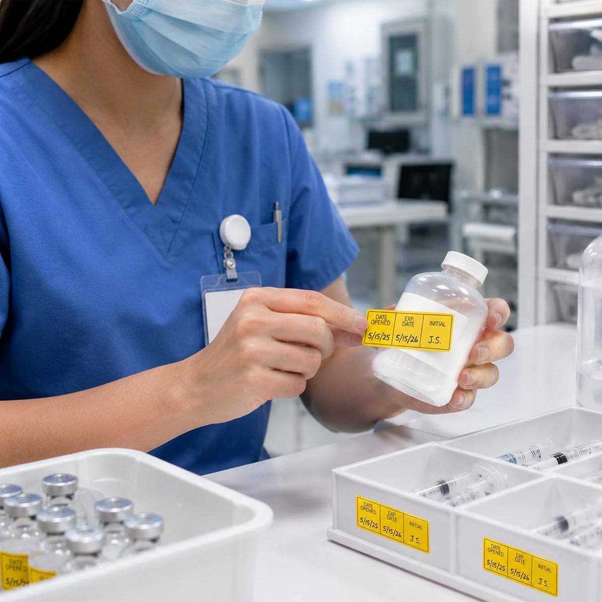 Date Opened Medication Instruction Lables Stickers 0.78 x 1.57 Inch