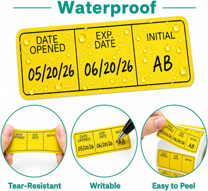 Date Opened Medication Instruction Lables Stickers 0.78 x 1.57 Inch