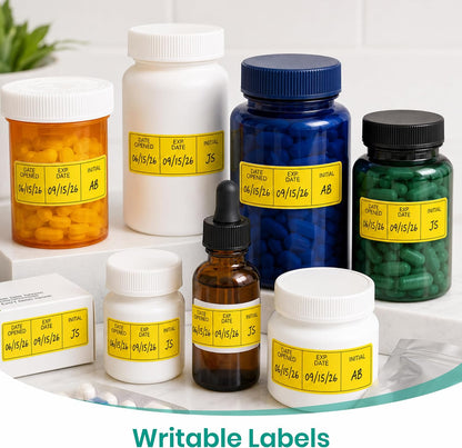 Date Opened Medication Instruction Lables Stickers 0.78 x 1.57 Inch