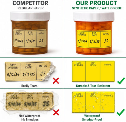 Date Opened Medication Instruction Lables Stickers 0.78 x 1.57 Inch