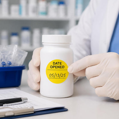 Date Opened Medication Instruction Lables Stickers 0.78 x 1.57 Inch