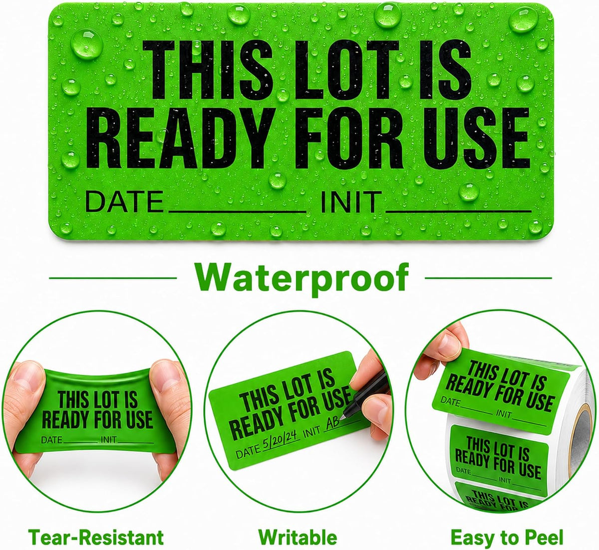 Date Opened Medication Instruction Lables Stickers 0.78 x 1.57 Inch