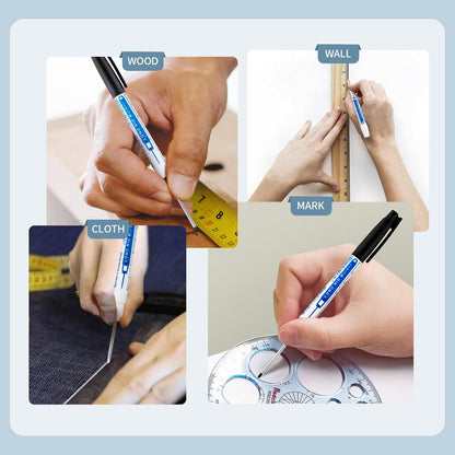 Long Head Deep Hole Marker Pens,20mm Long Nib Marker, Longs Nose Markers, Waterproof Construction Markers Marking Tool,Permanent Markers Carpenter Ink marker Pens,Metal marking Pens