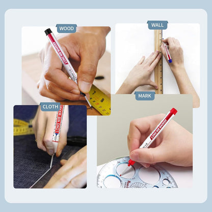 Long Head Deep Hole Marker Pens,20mm Long Nib Marker, Longs Nose Markers, Waterproof Construction Markers Marking Tool,Permanent Markers Carpenter Ink marker Pens,Metal marking Pens