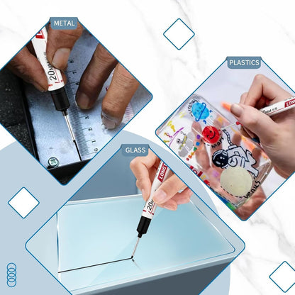 Long Head Deep Hole Marker Pens,20mm Long Nib Marker, Longs Nose Markers, Waterproof Construction Markers Marking Tool,Permanent Markers Carpenter Ink marker Pens,Metal marking Pens