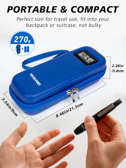 Insulin Cooler Travel Case with Temperature Display - Refrigerated Medicine Cooling Bag with 2 TSA Approved Ice Pack, Medication Pen Diabetic Supplies Organizer for Trip and Daily