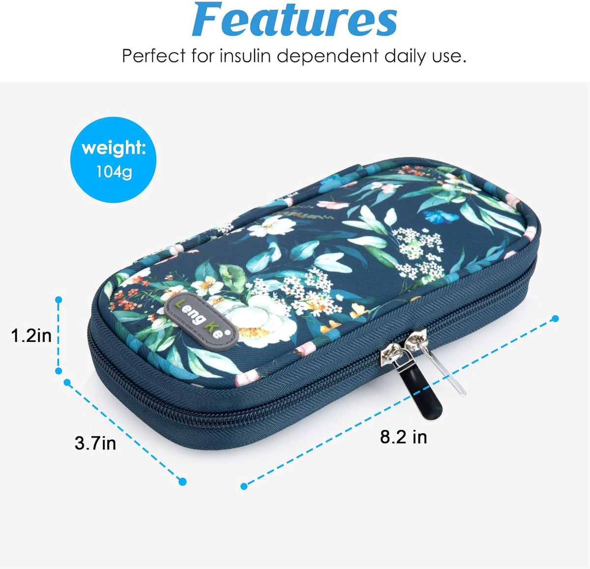 Insulin Cooler Travel Case with Temperature Display - Refrigerated Medicine Cooling Bag with 2 TSA Approved Ice Pack, Medication Pen Diabetic Supplies Organizer for Trip and Daily