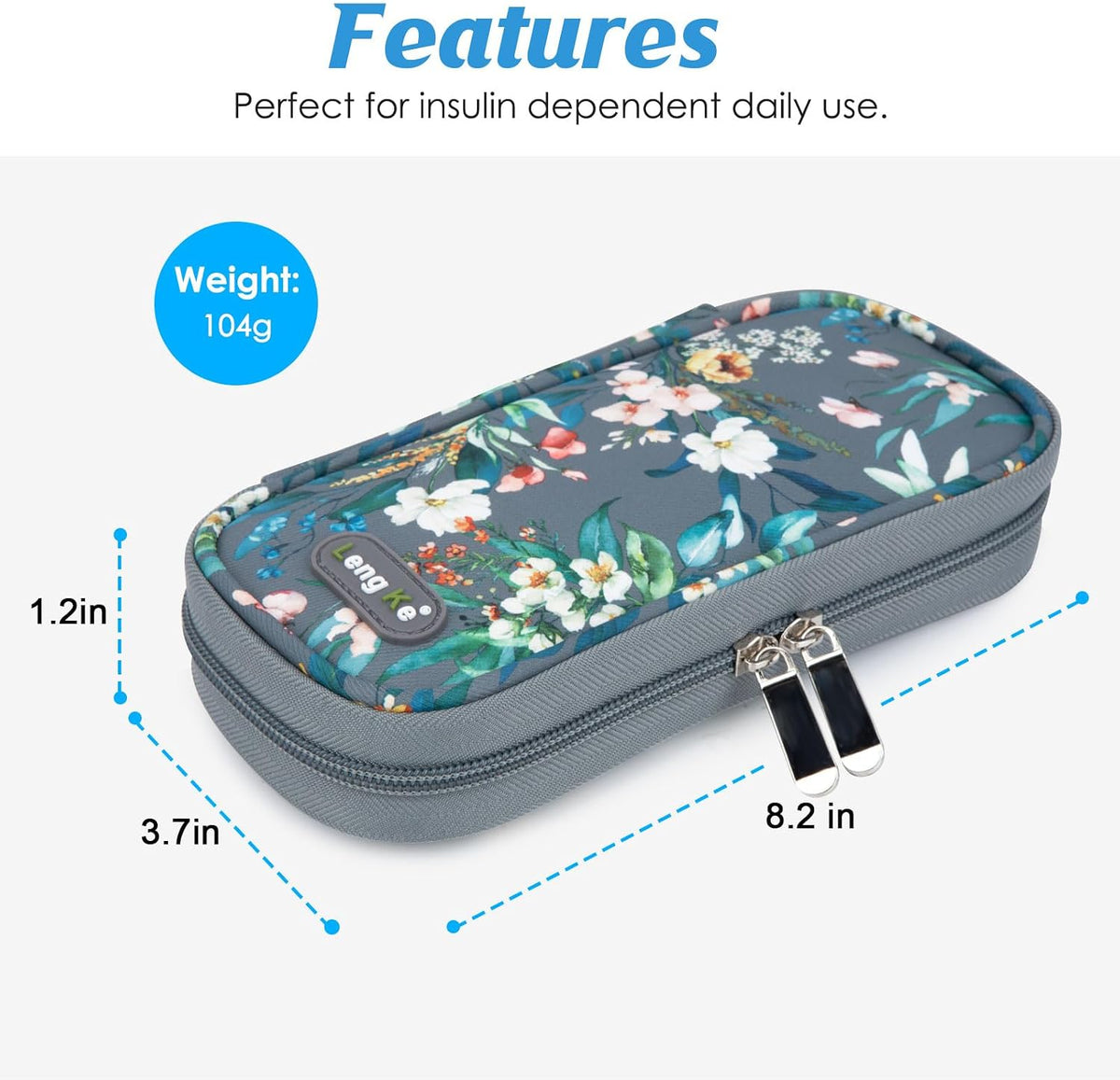 Insulin Cooler Travel Case with Temperature Display - Refrigerated Medicine Cooling Bag with 2 TSA Approved Ice Pack, Medication Pen Diabetic Supplies Organizer for Trip and Daily