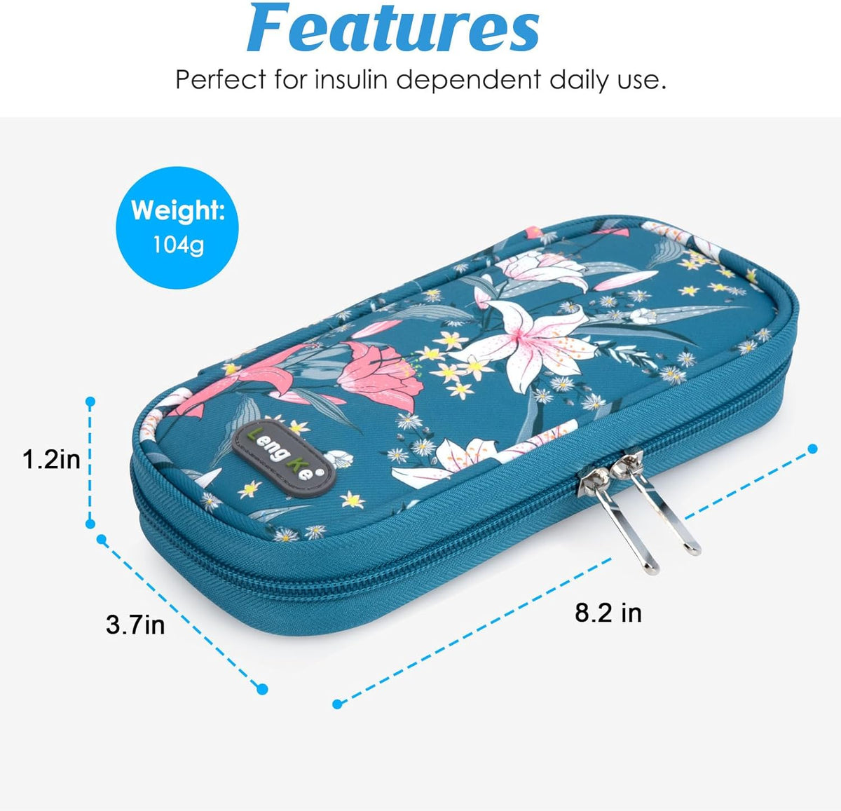 Insulin Cooler Travel Case with Temperature Display - Refrigerated Medicine Cooling Bag with 2 TSA Approved Ice Pack, Medication Pen Diabetic Supplies Organizer for Trip and Daily
