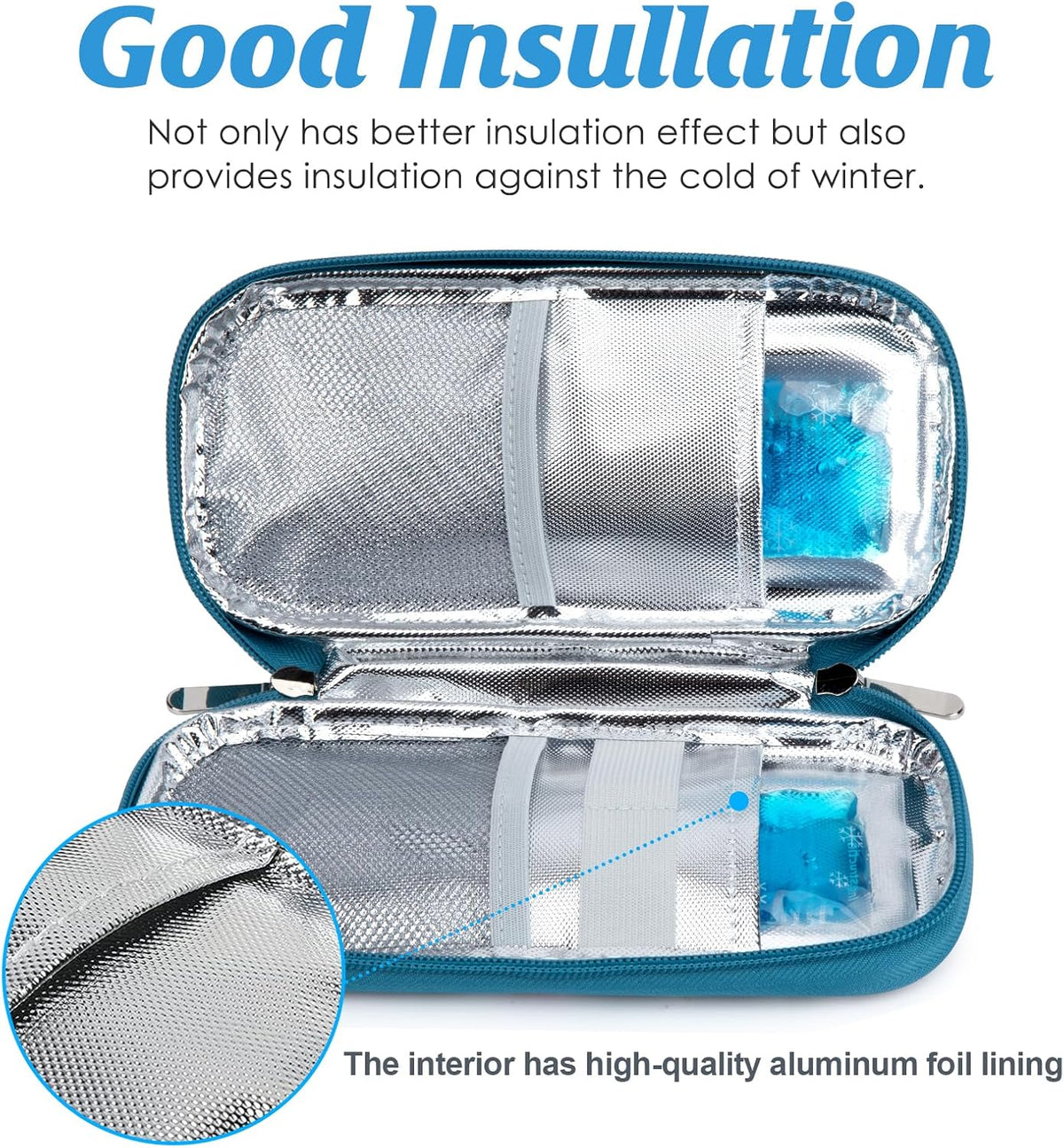 Insulin Cooler Travel Case with Temperature Display - Refrigerated Medicine Cooling Bag with 2 TSA Approved Ice Pack, Medication Pen Diabetic Supplies Organizer for Trip and Daily