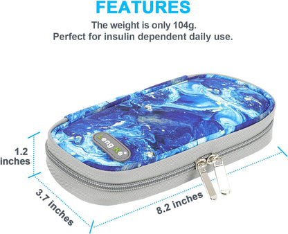 Insulin Cooler Travel Case with Temperature Display - Refrigerated Medicine Cooling Bag with 2 TSA Approved Ice Pack, Medication Pen Diabetic Supplies Organizer for Trip and Daily