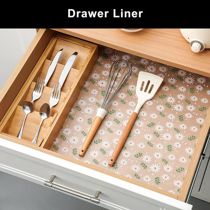 Shelf Liner – Premium Non-Adhesive Cabinet & Drawer Liner for Kitchen – Waterproof Shelf Paper with Modern Pattern – Durable EVA Cabinet Mat – Easy to Cut （11.8" W x 120" L）