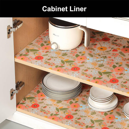 Shelf Liner – Premium Non-Adhesive Cabinet & Drawer Liner for Kitchen – Waterproof Shelf Paper with Modern Pattern – Durable EVA Cabinet Mat – Easy to Cut （11.8" W x 120" L）