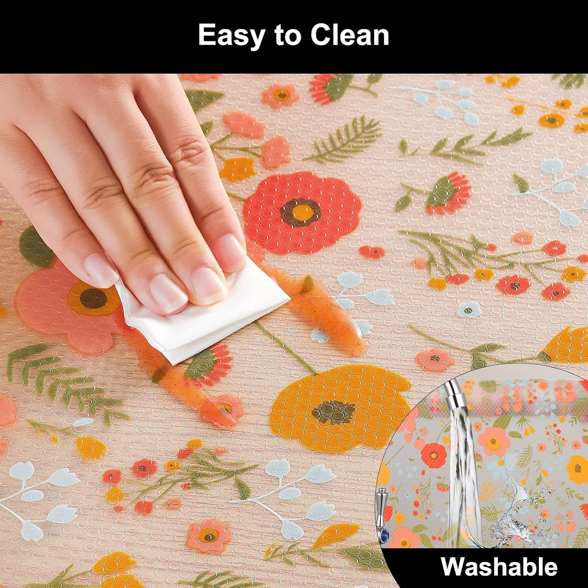 Shelf Liner – Premium Non-Adhesive Cabinet & Drawer Liner for Kitchen – Waterproof Shelf Paper with Modern Pattern – Durable EVA Cabinet Mat – Easy to Cut （11.8" W x 120" L）