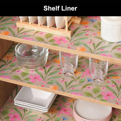 Shelf Liner – Premium Non-Adhesive Cabinet & Drawer Liner for Kitchen – Waterproof Shelf Paper with Modern Pattern – Durable EVA Cabinet Mat – Easy to Cut （11.8" W x 120" L）