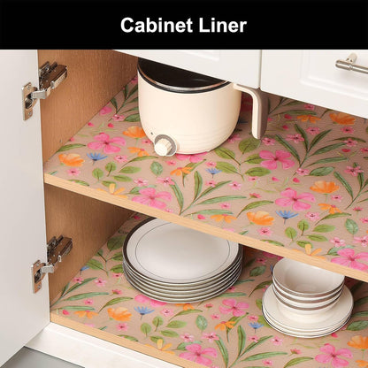 Shelf Liner – Premium Non-Adhesive Cabinet & Drawer Liner for Kitchen – Waterproof Shelf Paper with Modern Pattern – Durable EVA Cabinet Mat – Easy to Cut （11.8" W x 120" L）