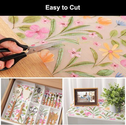Shelf Liner – Premium Non-Adhesive Cabinet & Drawer Liner for Kitchen – Waterproof Shelf Paper with Modern Pattern – Durable EVA Cabinet Mat – Easy to Cut （11.8" W x 120" L）