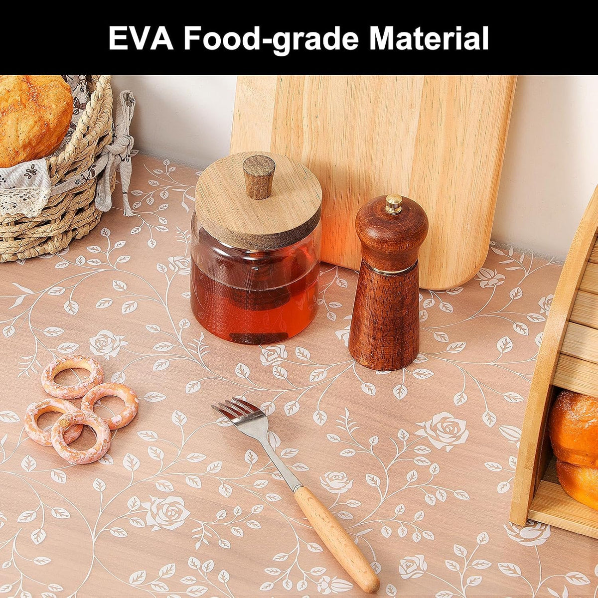 Shelf Liner – Premium Non-Adhesive Cabinet & Drawer Liner for Kitchen – Waterproof Shelf Paper with Modern Pattern – Durable EVA Cabinet Mat – Easy to Cut （11.8" W x 120" L）