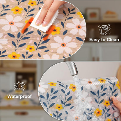 Shelf Liner – Premium Non-Adhesive Cabinet & Drawer Liner for Kitchen – Waterproof Shelf Paper with Modern Pattern – Durable EVA Cabinet Mat – Easy to Cut （11.8" W x 120" L）