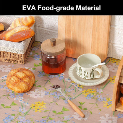 Shelf Liner – Premium Non-Adhesive Cabinet & Drawer Liner for Kitchen – Waterproof Shelf Paper with Modern Pattern – Durable EVA Cabinet Mat – Easy to Cut （11.8" W x 120" L）