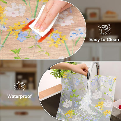 Shelf Liner – Premium Non-Adhesive Cabinet & Drawer Liner for Kitchen – Waterproof Shelf Paper with Modern Pattern – Durable EVA Cabinet Mat – Easy to Cut （11.8" W x 120" L）
