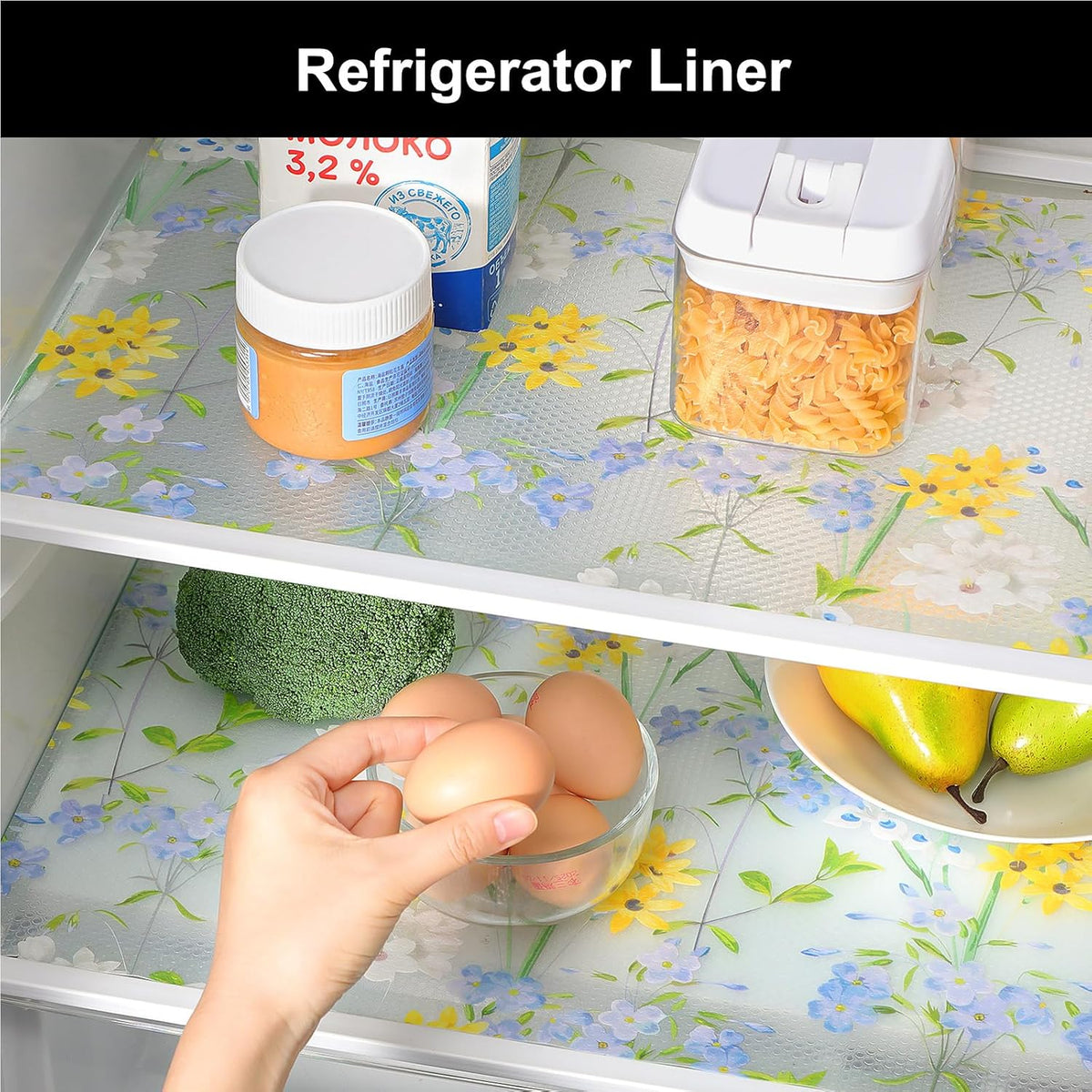 Shelf Liner – Premium Non-Adhesive Cabinet & Drawer Liner for Kitchen – Waterproof Shelf Paper with Modern Pattern – Durable EVA Cabinet Mat – Easy to Cut （11.8" W x 120" L）