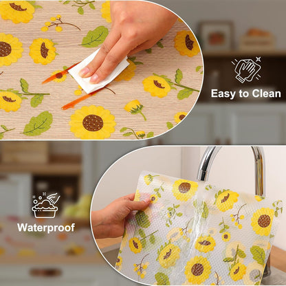Shelf Liner – Premium Non-Adhesive Cabinet & Drawer Liner for Kitchen – Waterproof Shelf Paper with Modern Pattern – Durable EVA Cabinet Mat – Easy to Cut （11.8" W x 120" L）