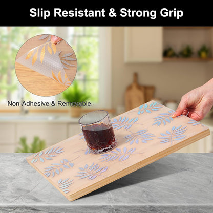 Shelf Liner – Premium Non-Adhesive Cabinet & Drawer Liner for Kitchen – Waterproof Shelf Paper with Modern Pattern – Durable EVA Cabinet Mat – Easy to Cut （11.8" W x 120" L）