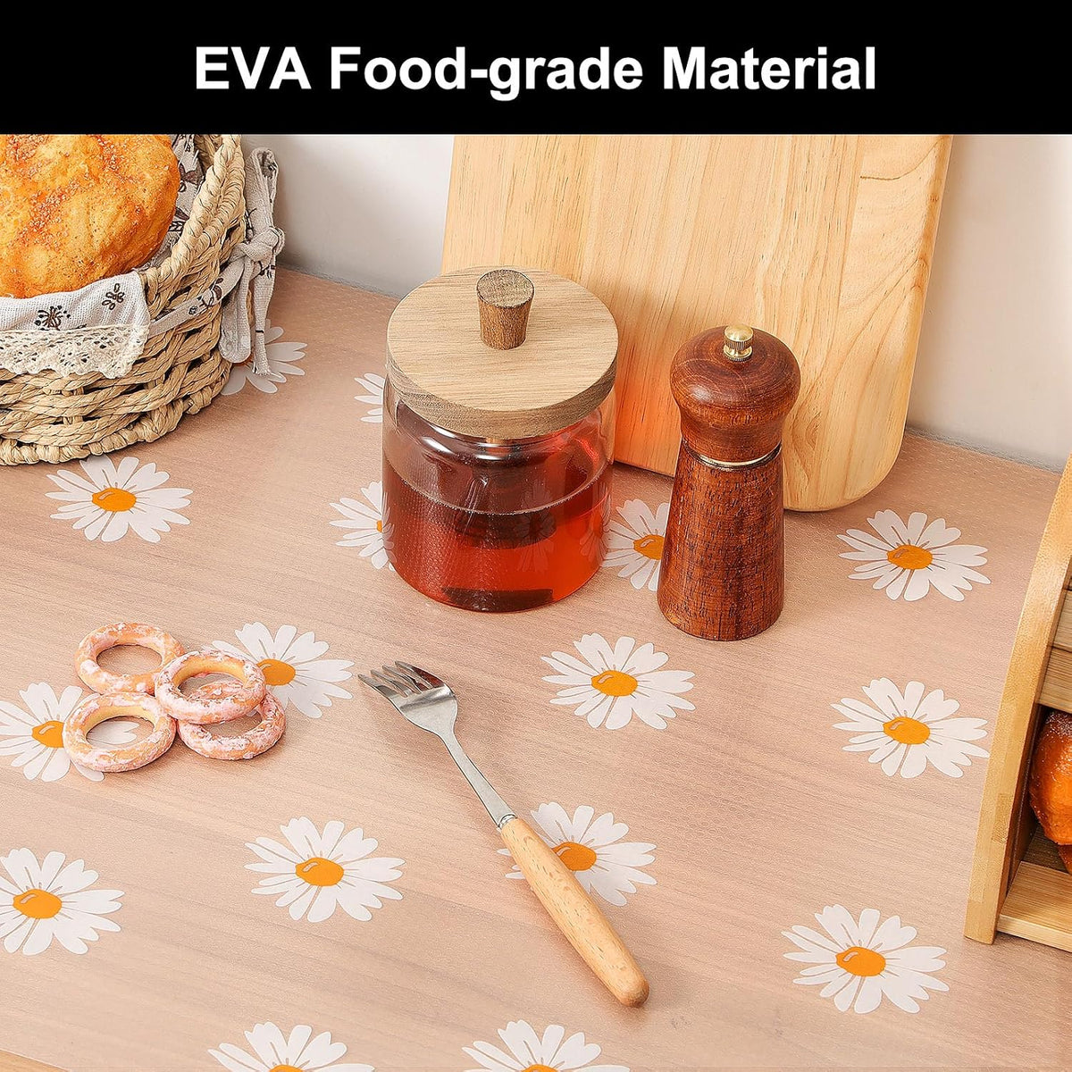 Shelf Liner – Premium Non-Adhesive Cabinet & Drawer Liner for Kitchen – Waterproof Shelf Paper with Modern Pattern – Durable EVA Cabinet Mat – Easy to Cut （11.8" W x 120" L）