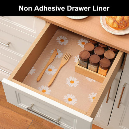 Shelf Liner – Premium Non-Adhesive Cabinet & Drawer Liner for Kitchen – Waterproof Shelf Paper with Modern Pattern – Durable EVA Cabinet Mat – Easy to Cut （11.8" W x 120" L）