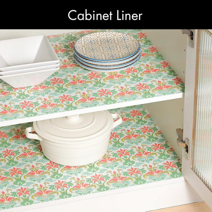 Shelf Liner – Premium Non-Adhesive Cabinet & Drawer Liner for Kitchen – Waterproof Shelf Paper with Modern Pattern – Durable EVA Cabinet Mat – Easy to Cut （11.8" W x 120" L）
