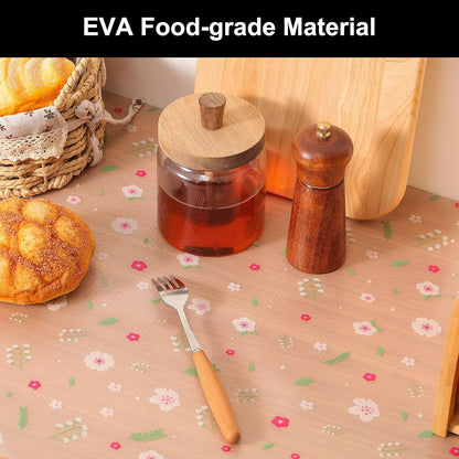 Shelf Liner – Premium Non-Adhesive Cabinet & Drawer Liner for Kitchen – Waterproof Shelf Paper with Modern Pattern – Durable EVA Cabinet Mat – Easy to Cut （11.8" W x 120" L）