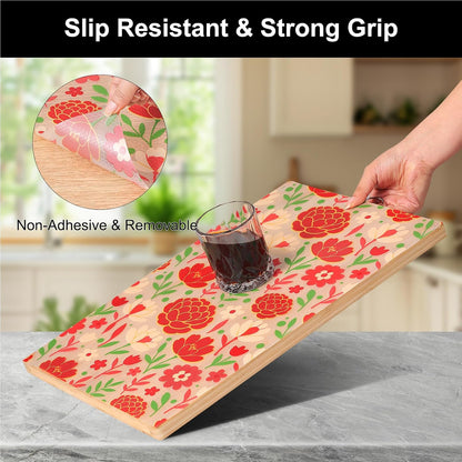 Shelf Liner – Premium Non-Adhesive Cabinet & Drawer Liner for Kitchen – Waterproof Shelf Paper with Modern Pattern – Durable EVA Cabinet Mat – Easy to Cut （11.8" W x 120" L）