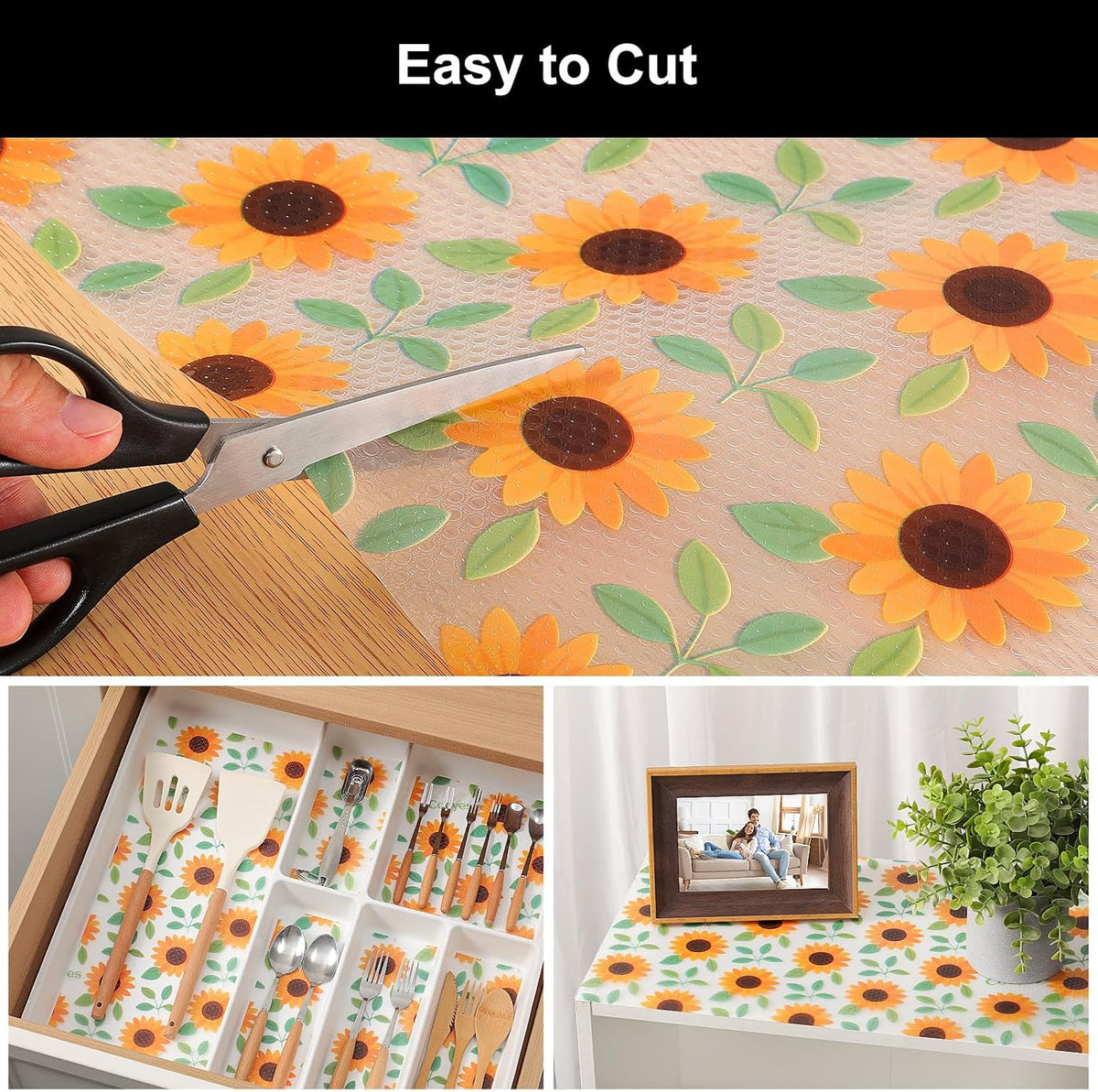 Shelf Liner – Premium Non-Adhesive Cabinet & Drawer Liner for Kitchen – Waterproof Shelf Paper with Modern Pattern – Durable EVA Cabinet Mat – Easy to Cut （11.8" W x 120" L）