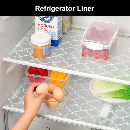Shelf Liner – Premium Non-Adhesive Cabinet & Drawer Liner for Kitchen – Waterproof Shelf Paper with Modern Pattern – Durable EVA Cabinet Mat – Easy to Cut （11.8" W x 120" L）