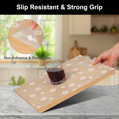 Shelf Liner – Premium Non-Adhesive Cabinet & Drawer Liner for Kitchen – Waterproof Shelf Paper with Modern Pattern – Durable EVA Cabinet Mat – Easy to Cut （11.8" W x 120" L）