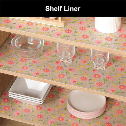 Shelf Liner – Premium Non-Adhesive Cabinet & Drawer Liner for Kitchen – Waterproof Shelf Paper with Modern Pattern – Durable EVA Cabinet Mat – Easy to Cut （11.8" W x 120" L）
