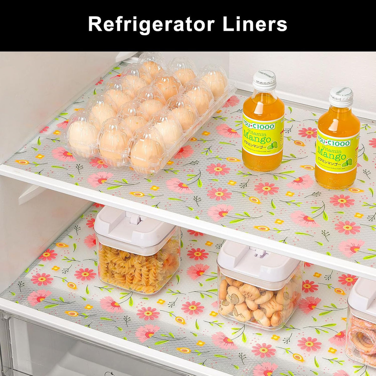 Shelf Liner – Premium Non-Adhesive Cabinet & Drawer Liner for Kitchen – Waterproof Shelf Paper with Modern Pattern – Durable EVA Cabinet Mat – Easy to Cut （11.8" W x 120" L）