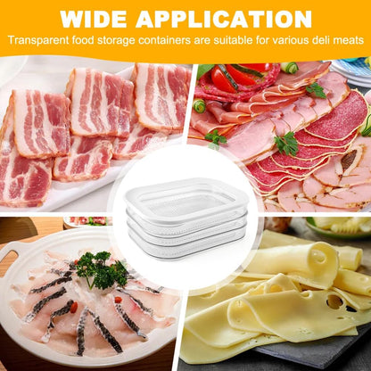 Deli Meat Container for Fridge Stackable Bacon Cheese Container,3-Layer Cold Cuts Storage Containers Transparent Food Storage Boxes For Lunch Meat,Salami(Transparent,Size:3.35*6.3*8.86inch)