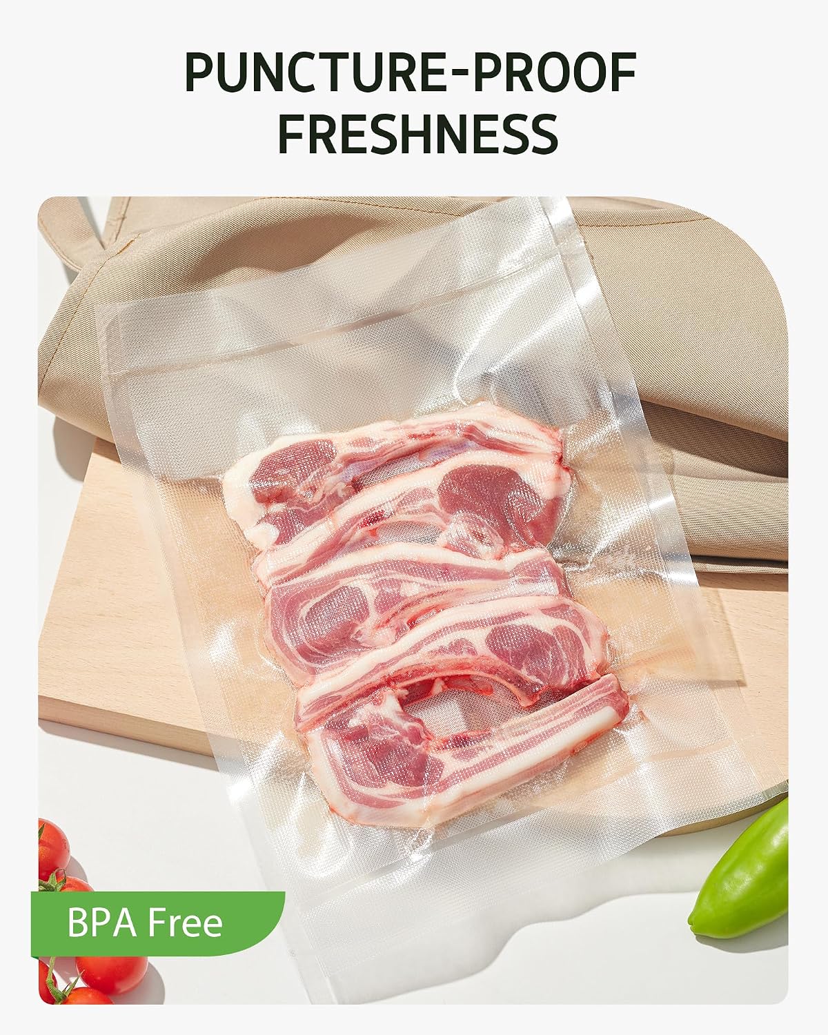 11" x 150' Vacuum Sealer Bags for Food Seal Rolls with Cutter