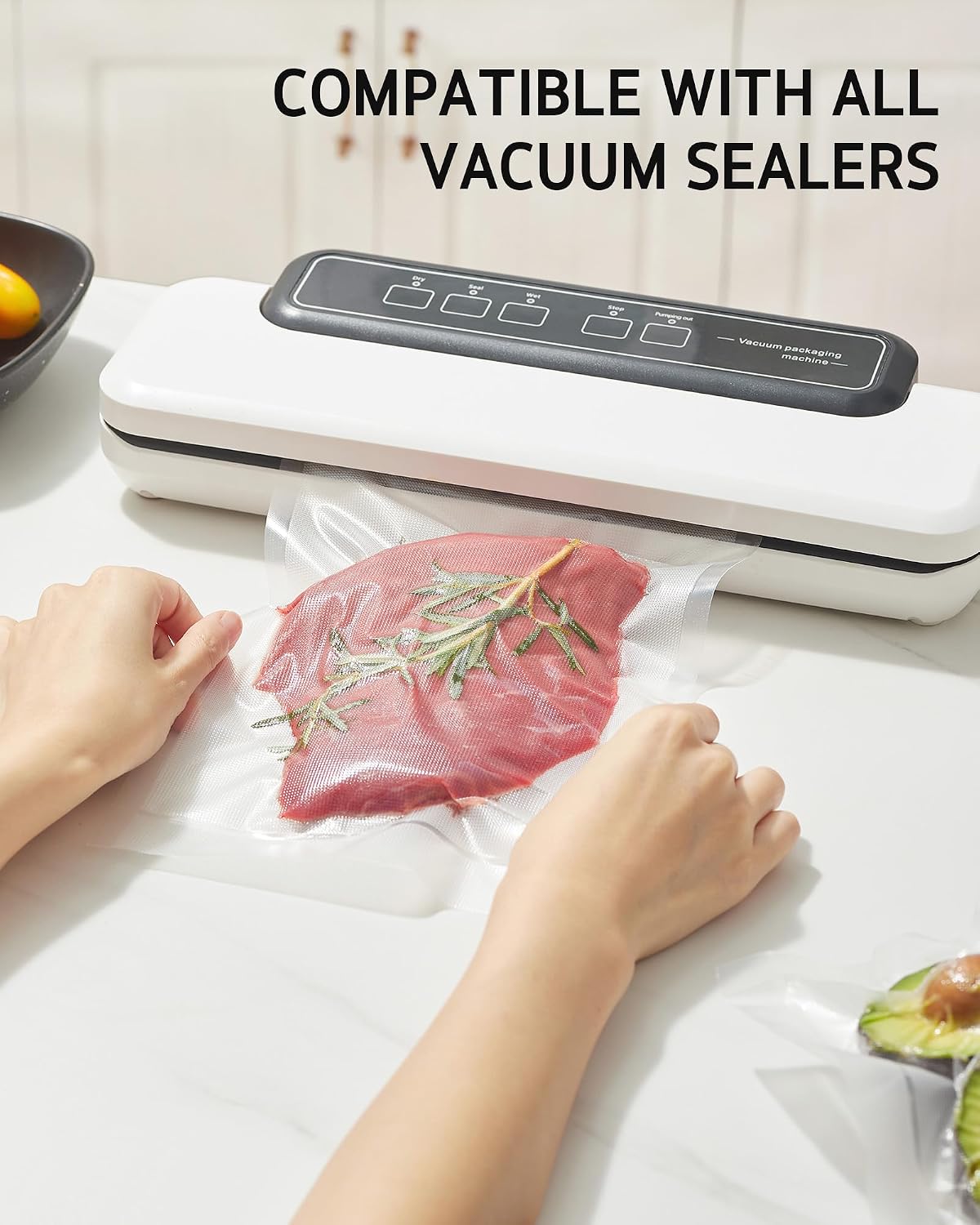 11" x 150' Vacuum Sealer Bags for Food Seal Rolls with Cutter