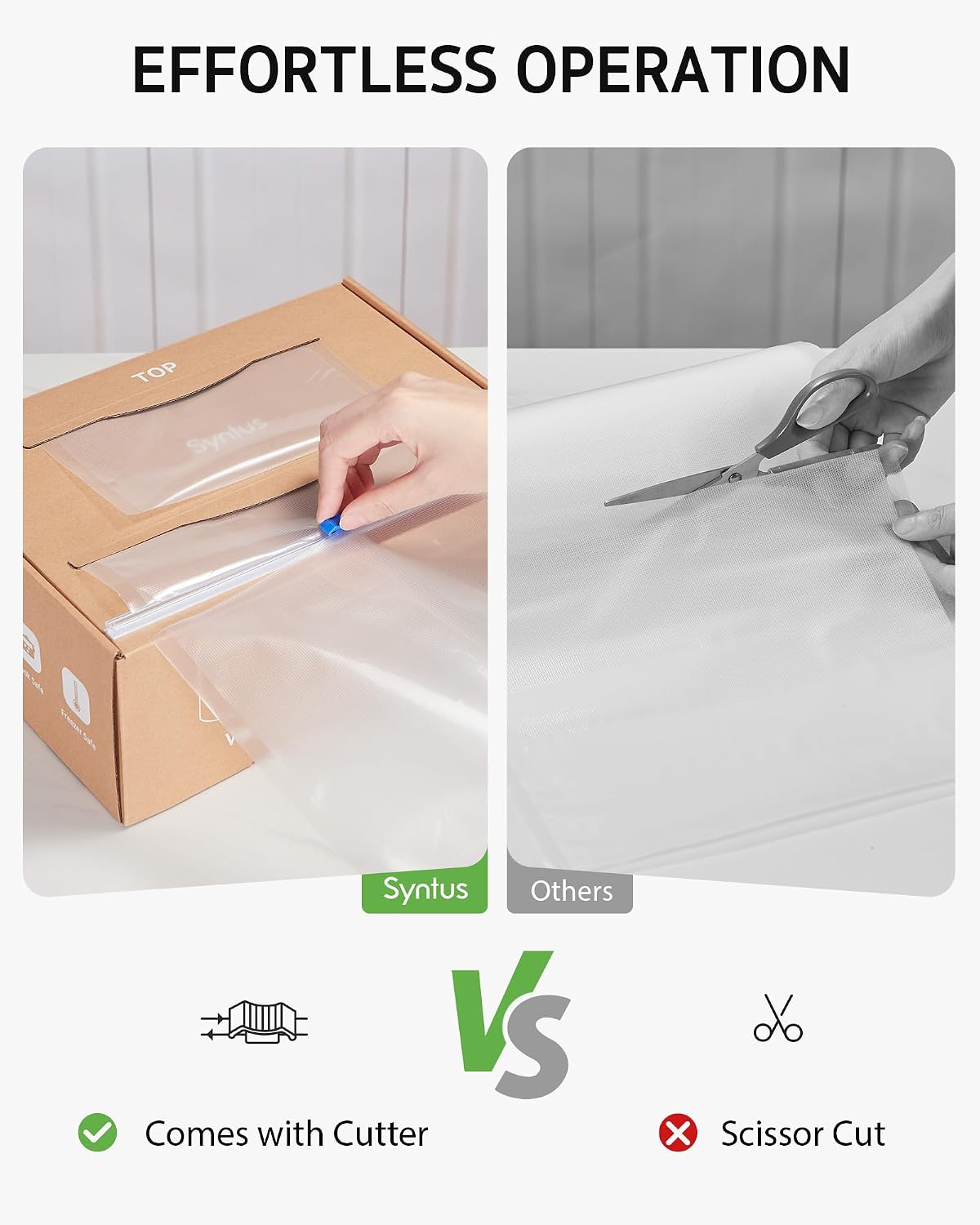 11" x 150' Vacuum Sealer Bags for Food Seal Rolls with Cutter