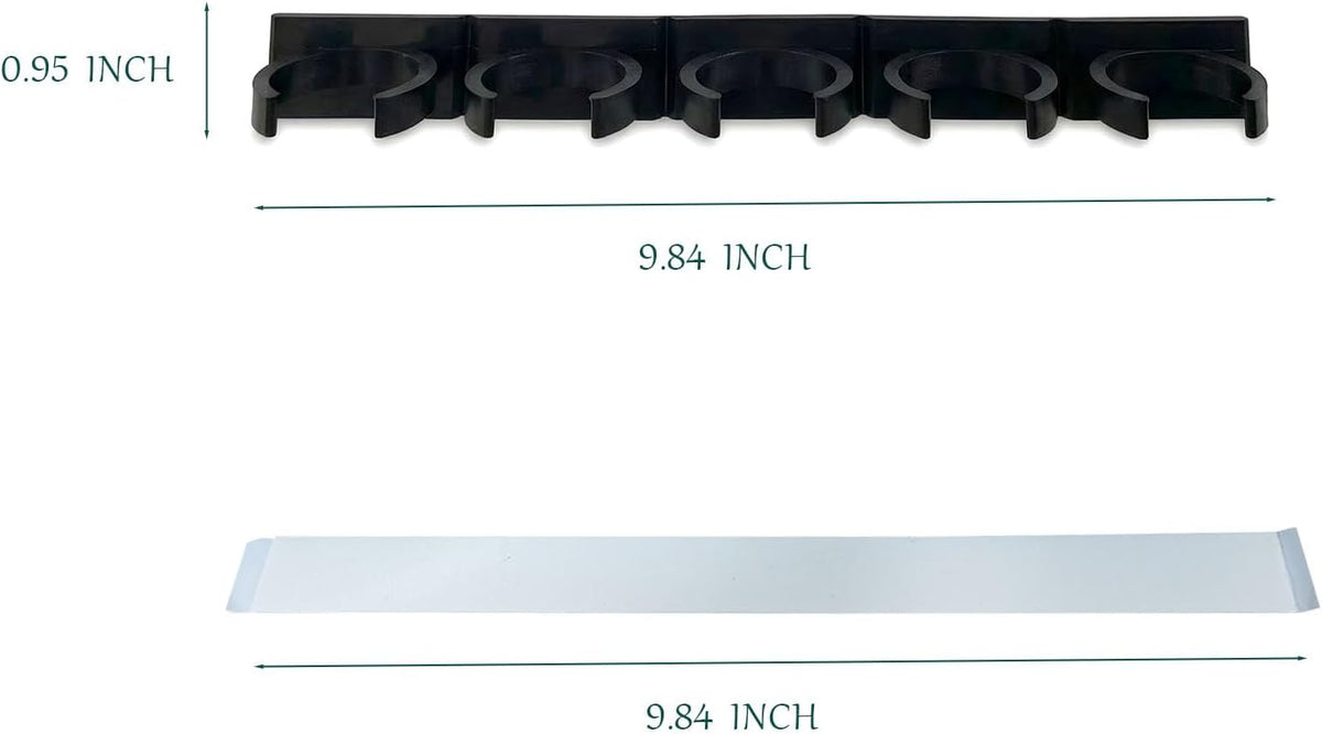 Adhesive Spice Clips 3-Pack, Heavy-Duty Spice Organizer for Cabinet Doors, Pantry & RV, Space-Saving Kitchen Storage with Tape, Holds 15 Jars (Black)