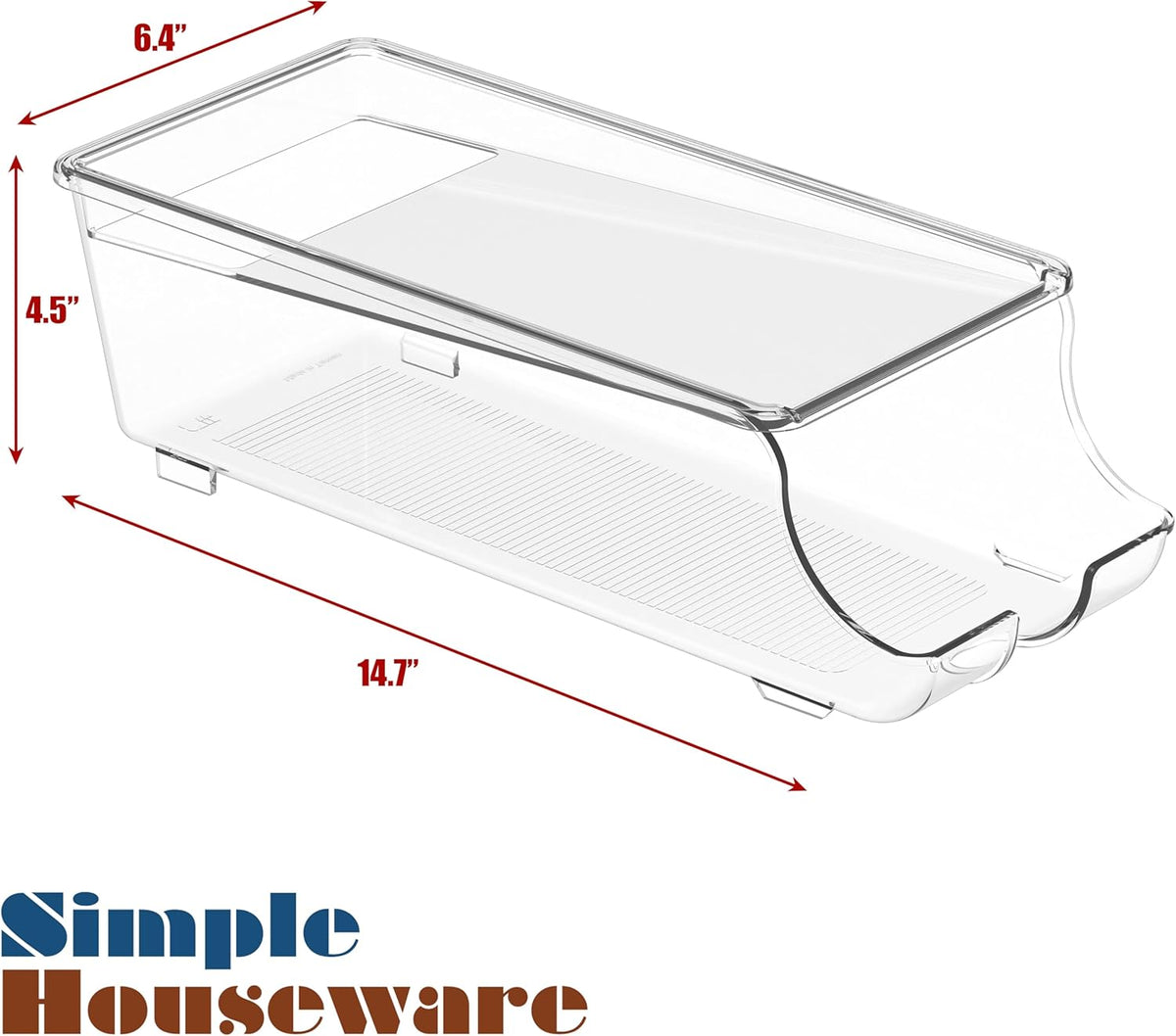 Auto-Rolling Beverage Can Organizer for Fridge, Clear Front-Loading Soda Dispenser with Smooth Glide Design, Space-Saving Refrigerator Storage Bins