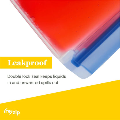 ( Reusable Stand-Up Food Storage Bags, Leakproof, 5-Piece, Multicolor