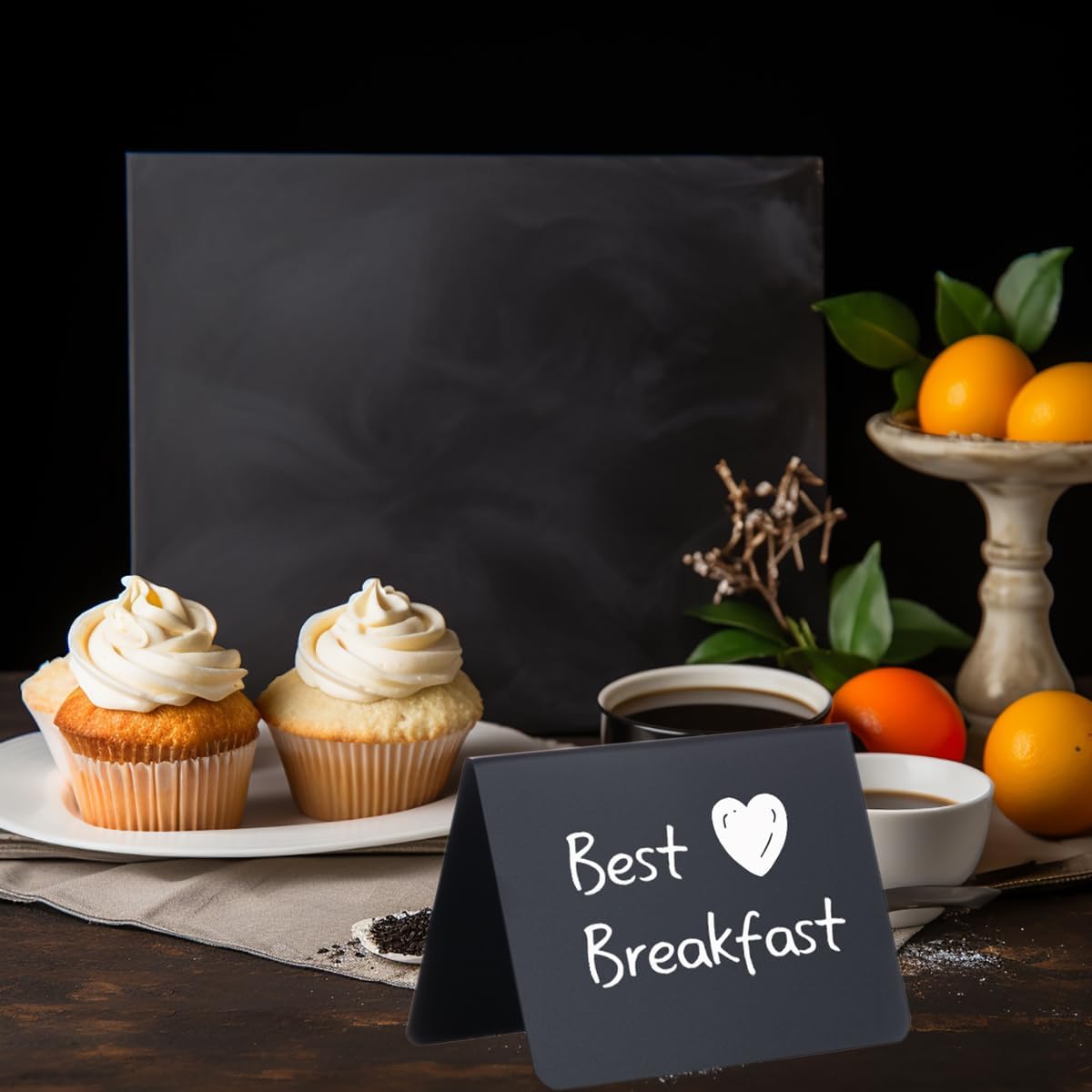 20 Pack 4"x3" Mini Chalkboard Signs for Food Buffet Party, Tabletop Small Chalkboard Signs Food Labels for Wedding Bakery Buffet, Easy to Write and Wipe Off