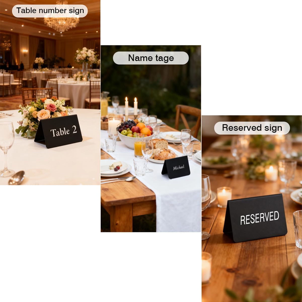 20 Pack 4"x3" Mini Chalkboard Signs for Food Buffet Party, Tabletop Small Chalkboard Signs Food Labels for Wedding Bakery Buffet, Easy to Write and Wipe Off