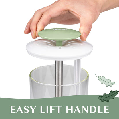 Herb Keeper Preserver, Designed for Optimum Breathable Airflow for Maximum Freshness, Water Line Ensures the Use of the Right Amount of Water, Stores in your Refrigerator