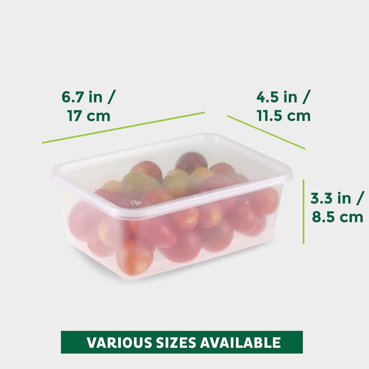 Food Storage Containers 16 oz Plastic Deli Containers with Lids, Slime, Soup, Meal Prep Containers | BPA Free | Stackable | Leakproof | Microwave/Dishwasher/Freezer Safe